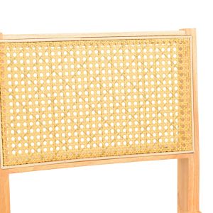 Стол Winslow от каучуково дърво и ратан в естествен нюанс 46x58x80 см