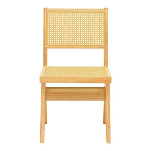 Стол Winslow от каучуково дърво и ратан в естествен нюанс 46x58x80 см