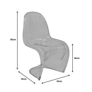 Chair Xyofa PC transparent 42x45x85cm
