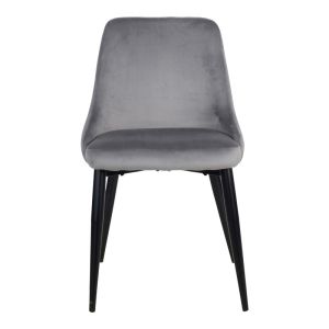Стол Zedna Serenity сиво кадифе с черни метални крака 51x58x84см