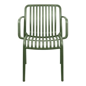 Стол Zoi Pp в тъмнозелен нюанс 55.5x57.5x79см
