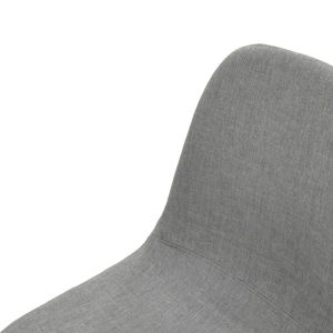Bella chair light gray damask-black metal leg 43x52x88cm