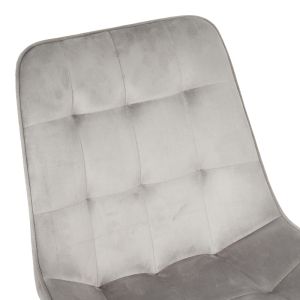 Стол берн кадифе в сив нюанс 53x62x84см
