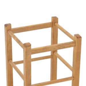 Стол за кафе Oligor масивен бук с полирана орехова повърхност 34x34x47cm