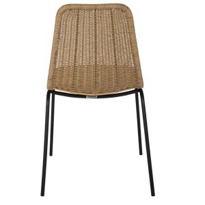 Стол метал и естествен ратан Hm5867,01 43,5x63x82hcm