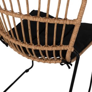 Стол метал с ратан естествен 51,5x58x86hcmhm5866,01