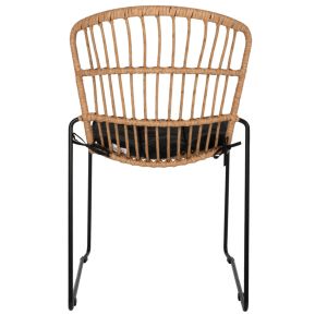Стол метал с ратан естествен 51,5x58x86hcmhm5866,01
