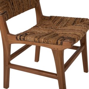 Стол от масивно тиково дърво Hm9399,11 в натурален цвят 51x60,5x88hcm