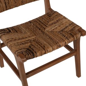 Стол от масивно тиково дърво Hm9399,11 в натурален цвят 51x60,5x88hcm