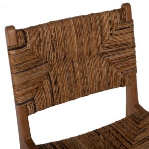 Стол от масивно тиково дърво Hm9399,11 в натурален цвят 51x60,5x88hcm