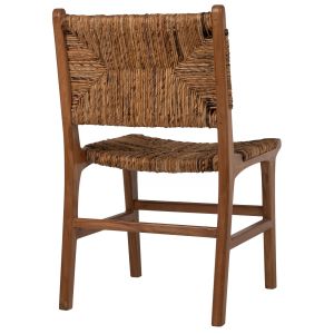 Стол от масивно тиково дърво Hm9399,11 в натурален цвят 51x60,5x88hcm