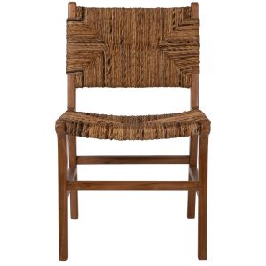 Стол от масивно тиково дърво Hm9399,11 в натурален цвят 51x60,5x88hcm