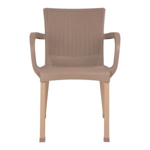 Стол от полипропилен ратан Hm5591,02 цвят капучино 60x60x82cm