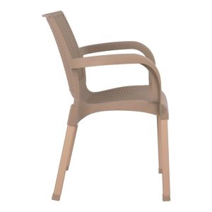Стол от полипропилен ратан Hm5591,02 цвят капучино 60x60x82cm