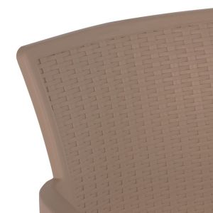 Стол от полипропилен ратан Hm5591,02 цвят капучино 60x60x82cm