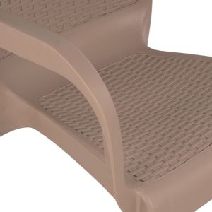 Стол от полипропилен ратан Hm5591,02 цвят капучино 60x60x82cm