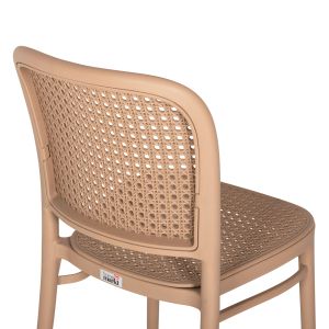 Стол полипропилен Flow, капучино седалка и облегалка 41x53x85,5hcm Hm5937,03