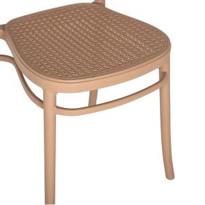 Стол полипропилен Flow, капучино седалка и облегалка 41x53x85,5hcm Hm5937,03