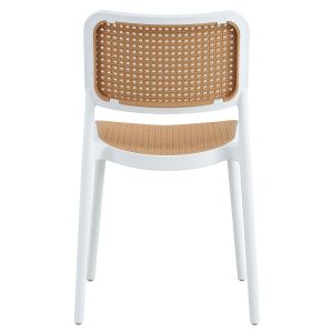 Стол полипропилен Hm5934,01 бяло и бежово 41x49x102hcm