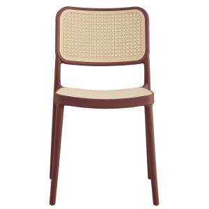 Стол полипропилен Hm5934,05 червено и бежово 41x49x102hcm