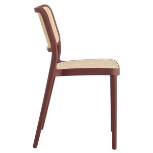 Стол полипропилен Hm5934,05 червено и бежово 41x49x102hcm