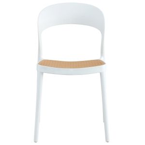 Стол полипропилен Hm5936,01 бяло-бежов 41x53x81hcm