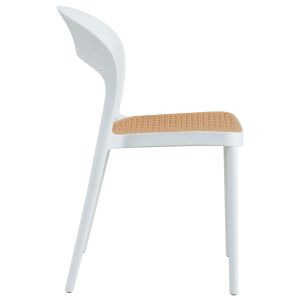 Стол полипропилен Hm5936,01 бяло-бежов 41x53x81hcm