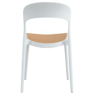 Стол полипропилен Hm5936,01 бяло-бежов 41x53x81hcm