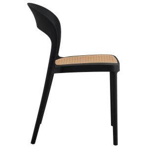 Стол полипропилен Hm5936,02 черно-бежов 41x53x81hcm
