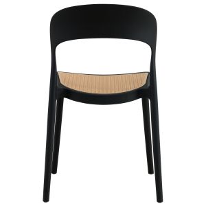 Стол полипропилен Hm5936,02 черно-бежов 41x53x81hcm