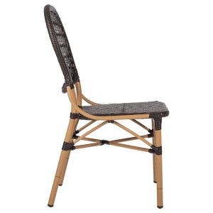 Стол ратран и алуминий имитиращ бамбук Hm5925,01 47x58x95hcm