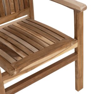 Стол с подлакътници Dart Hm9781 от тиково дърво 61x59,5x91cm