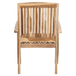 Стол с подлакътници Dart Hm9781 от тиково дърво 61x59,5x91cm