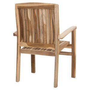 Стол с подлакътници Dart Hm9781 от тиково дърво 61x59,5x91cm