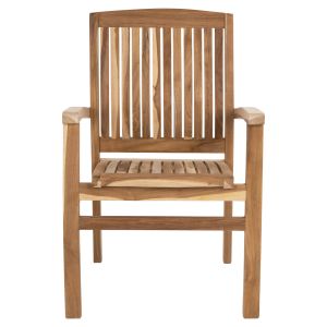 Стол с подлакътници Dart Hm9781 от тиково дърво 61x59,5x91cm