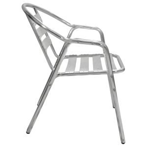 Стол с подлакътници Moris Hm5018 алуминиева двойна рамка 56x60x75cm