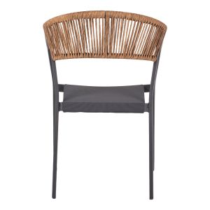 Стол с подлакътници алуминий и рата Hm5891,01 56,5x60x78hcm