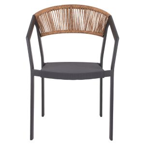 Стол с подлакътници алуминий и рата Hm5891,01 56,5x60x78hcm
