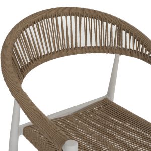 Стол с подлакътници алуминий и ратан Hm5854,01 55,5x58,5x78