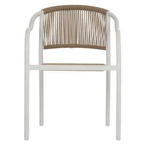 Стол с подлакътници алуминий и ратан Hm5856,01 57x63x80hcm