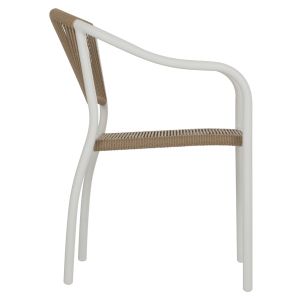 Стол с подлакътници алуминий и ратан Hm5856,01 57x63x80hcm