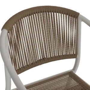 Стол с подлакътници алуминий и ратан Hm5856,01 57x63x80hcm