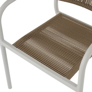 Стол с подлакътници алуминий и ратан Hm5856,01 57x63x80hcm
