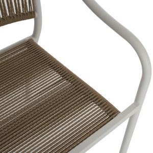 Стол с подлакътници алуминий и ратан Hm5856,01 57x63x80hcm