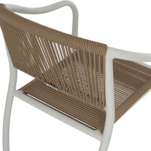 Стол с подлакътници алуминий и ратан Hm5856,01 57x63x80hcm