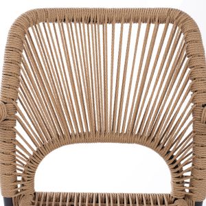 Стол с подлакътници алуминий с въже Hm5771,02 55x63x82cm