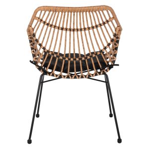 Стол с подлакътници метал и ратан Hm5864,01 58,5x60,5x80cm