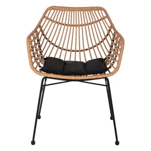 Стол с подлакътници метал и ратан Hm5864,01 58,5x60,5x80cm