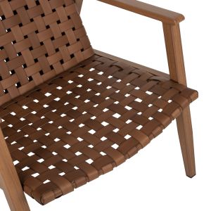 Стол с подлакътници от метал имитиращ дърво 63,5x75,5x77hcm Hm5868,01