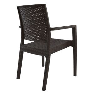 Стол с подлакътници, полипропилен, тъмно сив 57x55,5x89cm Hm5134,01